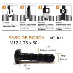 Juego Insertos Reparación Roscas Métrico 131 Pzs - Image 7