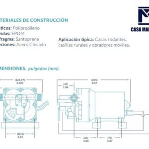 Bomba Agua 24v 11.3Lts/m Motorhome - Imagen 5