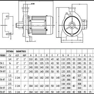 Bomba Centrífuga Z1 0.50Hp Trifásica - Image 7